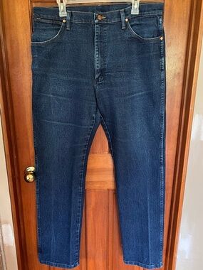 Wrangler Cowboy Cut Active Flex Jeans 38x34 Dark Wash Bootcut